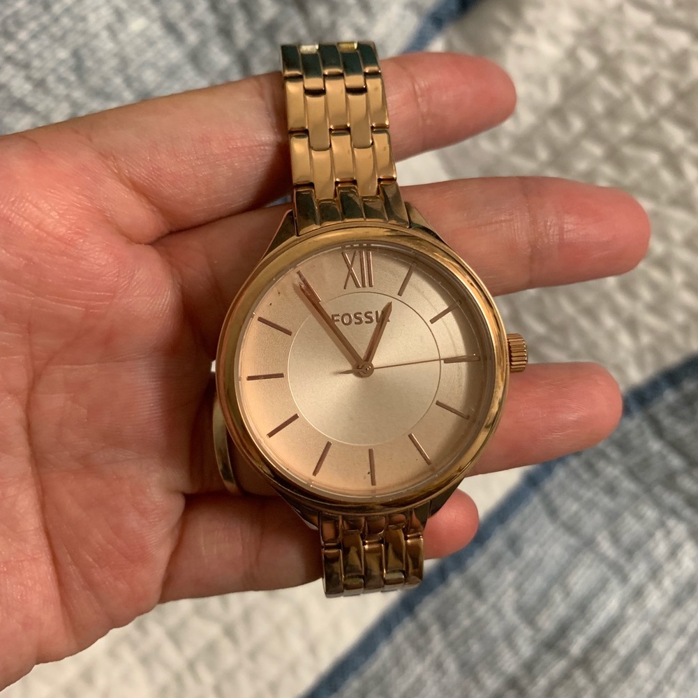 New Rose Gold Fossil Watch